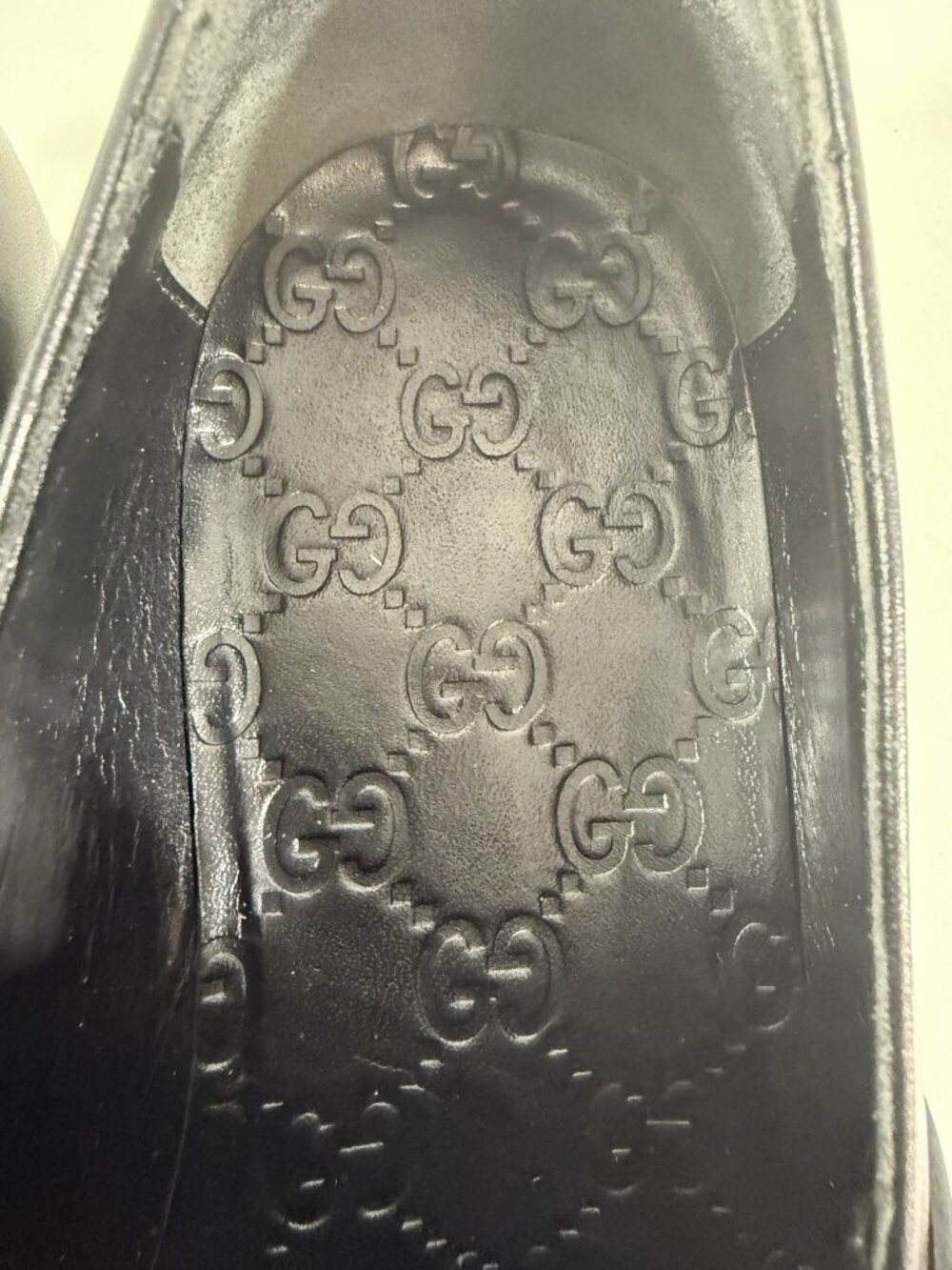 Gucci Mens Leather Slip On Monk Strap Loafers Size 8 D Buckle Black 170337 - Picture 13 of 15
